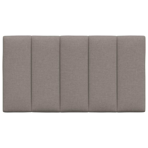 Cabecero de cama acolchado tela gris taupé 80 cm M 4