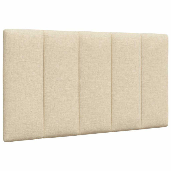 Cabecero de cama acolchado tela crema 90 cm D