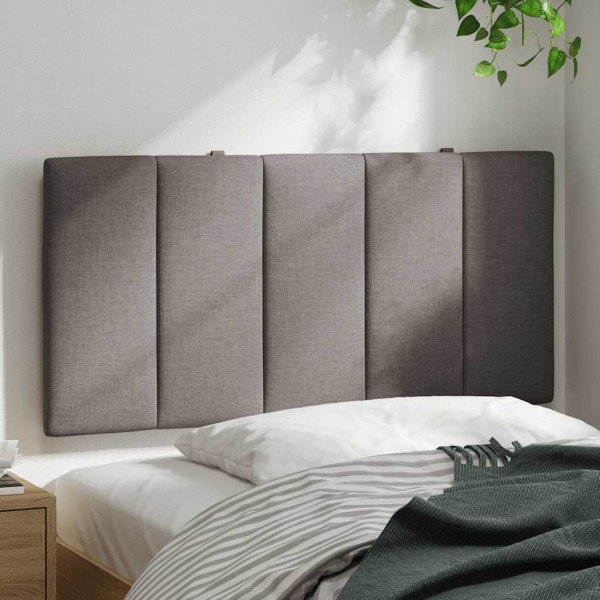 Cabecero de cama acolchado tela gris taupé 100 cm M 3