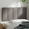 Cabecero de cama acolchado tela gris taupé 100 cm 3