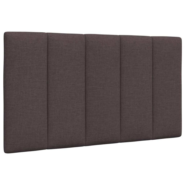 Cabecero de cama acolchado tela marrón oscuro 90 cm D