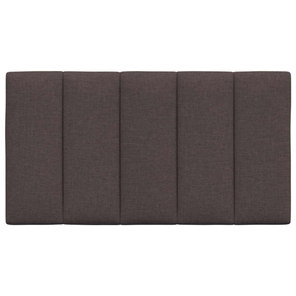 Cabecero de cama acolchado tela marrón oscuro 90 cm M 4