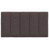 Cabecero de cama acolchado tela marrón oscuro 90 cm 4