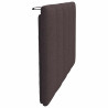 Cabecero de cama acolchado tela marrón oscuro 90 cm 5