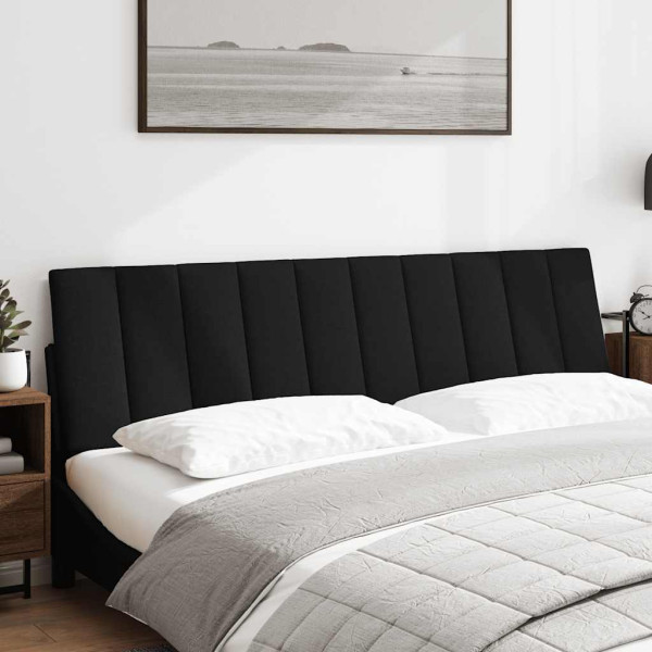 Cabecero de cama acolchado tela negro 180 cm M 2