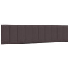 Cabecero de cama acolchado tela marrón oscuro 200 cm 1