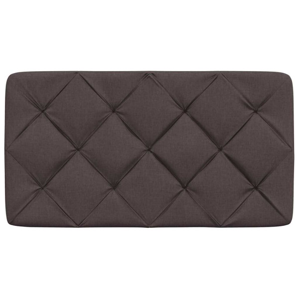 Cabecero de cama acolchado tela marrón oscuro 90 cm M 4