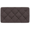 Cabecero de cama acolchado tela marrón oscuro 90 cm 4