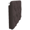 Cabecero de cama acolchado tela marrón oscuro 90 cm 5