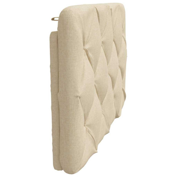 Cabecero de cama acolchado tela crema 90 cm M 5
