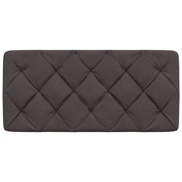 Cabecero de cama acolchado tela marrón oscuro 100 cm M 4