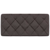 Cabecero de cama acolchado tela marrón oscuro 100 cm 4