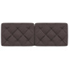 Cabecero de cama acolchado tela marrón oscuro 120 cm 4