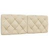 Cabecero de cama acolchado tela crema 120 cm 1