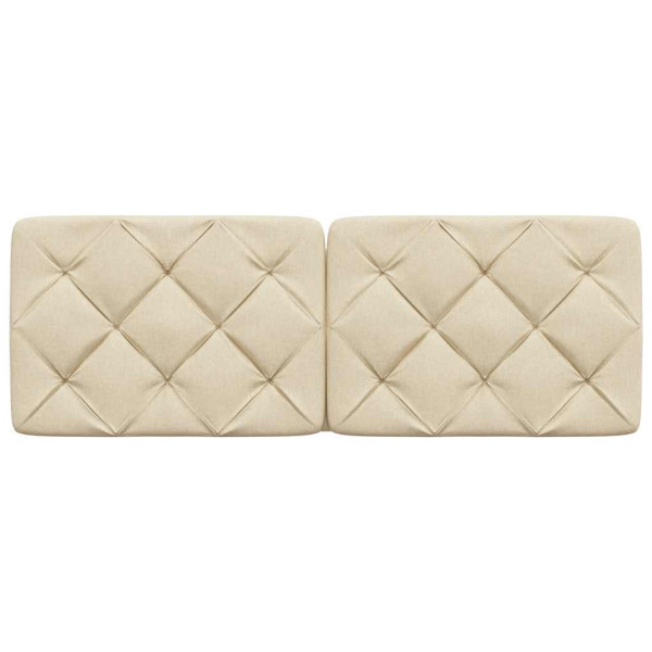 Almofadão de cabeceira 120 cm tecido creme M 4