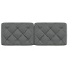 Cabecero de cama acolchado tela gris oscuro 140 cm 4