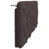 Cabecero de cama acolchado tela marrón oscuro 140 cm 5