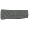 Cabecero de cama acolchado tela gris oscuro 180 cm 1