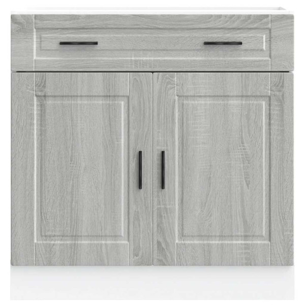Mueble bajo de cocina porto gris sonoma madera reconstituida M 4