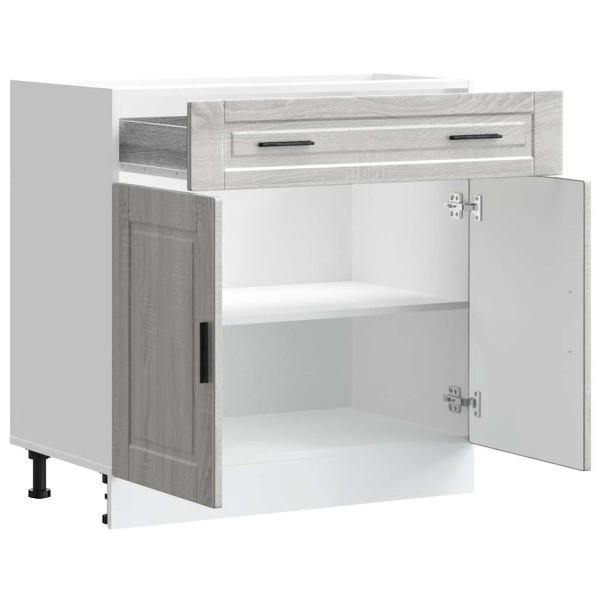 Mueble bajo de cocina porto gris sonoma madera reconstituida M 5