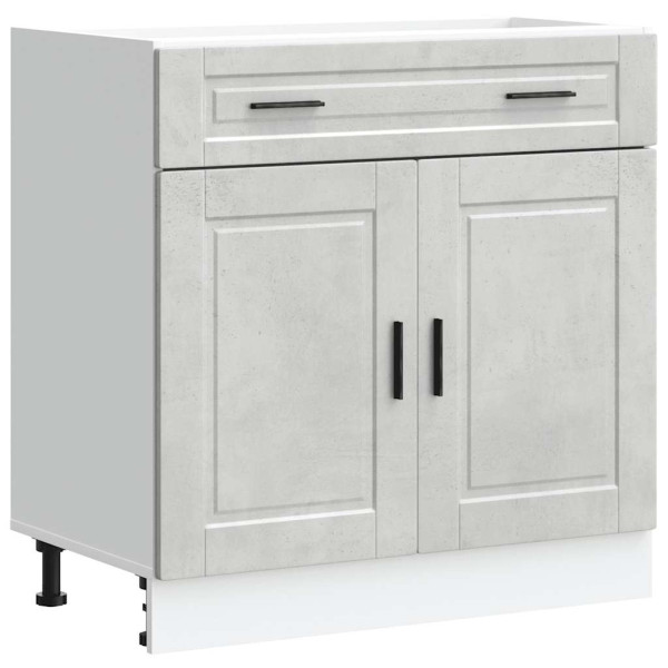 Mueble bajo de cocina porto gris cemento madera reconstituida M 2