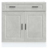 Mueble bajo de cocina porto gris cemento madera reconstituida 4