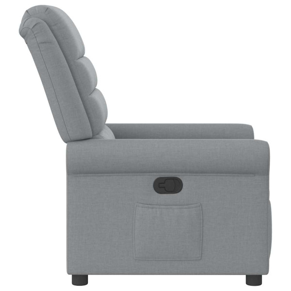 Sillón reclinable de tela gris claro M 4