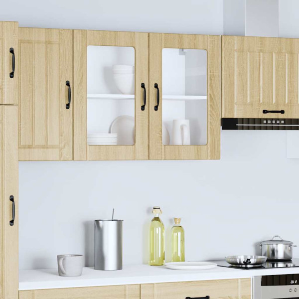 Armario pared cocina puerta de cristal Lucca roble sonoma M 4