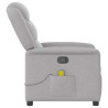 Cadeira de massagem reclinável tecido cinzento 4