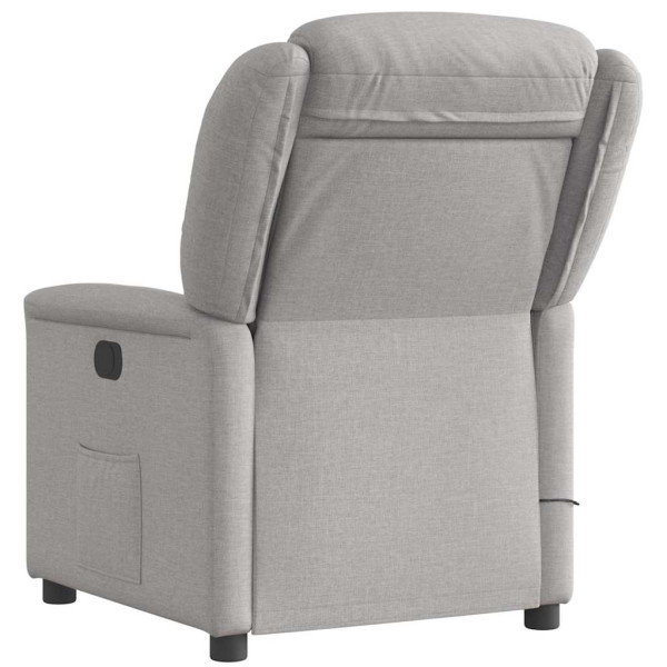 Sillón de masaje reclinable de tela gris nube M 5