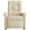 Poltrona de massagens reclinável tecido cor creme 3