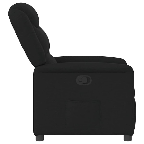 Sillón reclinable de tela negro M 4
