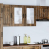 Armario pared cocina puerta de cristal Lucca roble ahumado 4
