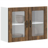 Armario pared cocina puerta de cristal Lucca roble ahumado 5
