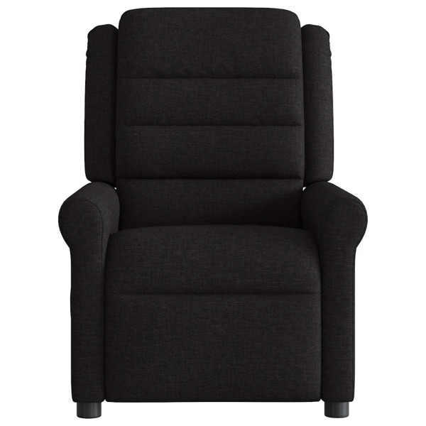 Sillón reclinable de masaje de tela negro M 3