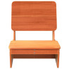 Silla de jardín madera maciza de pino marrón cera 60x64x70.5 cm 3