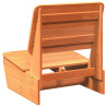 Silla de jardín madera maciza de pino marrón cera 60x64x70.5 cm 5
