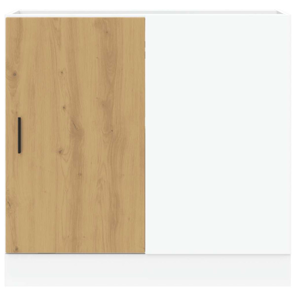 Mueble bajo para fregadero madera de ingeniería roble artesanal M 5