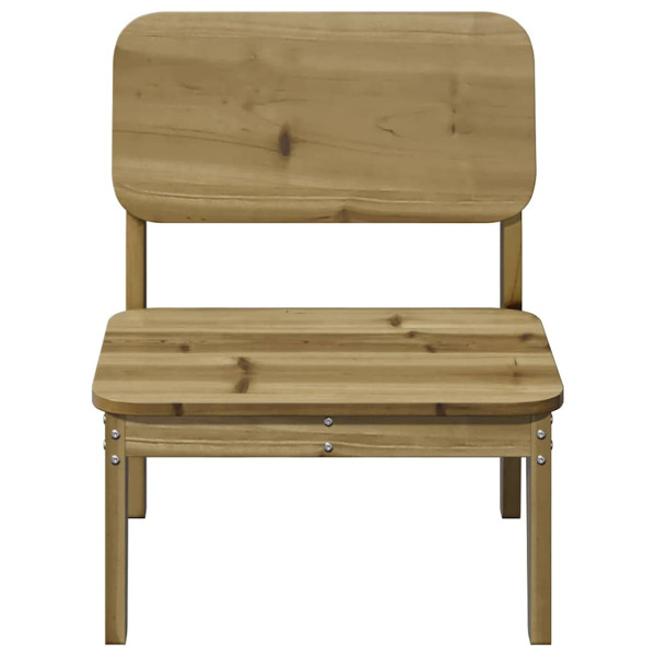 Silla de jardín madera de pino impregnada 60x52.5x72 cm M 3