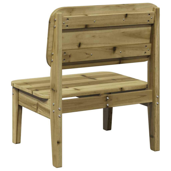 Silla de jardín madera de pino impregnada 60x52.5x72 cm M 5