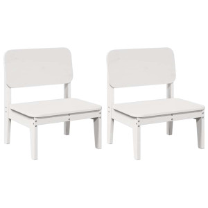 Cadeiras de jardim 2 pcs 60x52.5x72 cm pinho maciço branco H