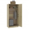 Armario de madera contrachapada color roble Sonoma 90x52x200 cm 2