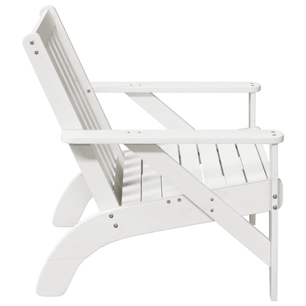 Silla adirondack de jardín madera maciza pino blanco 75x77x77cm M 4