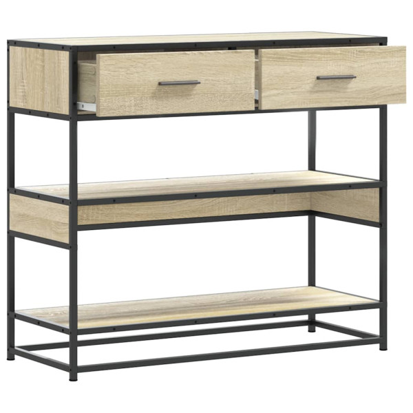 Mesa consola 90x35x80 cm derivados de madeira carvalho sonoma M 5