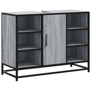 Armário p/ lavatório WC 80x33x60 cm deriv.madeira cinza sonoma H