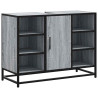 Armario lavabo baño madera ingeniería gris Sonoma 80x33x60 cm 2