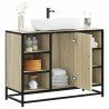 Armario lavabo baño madera ingeniería roble Sonoma 80x33x60 cm 1