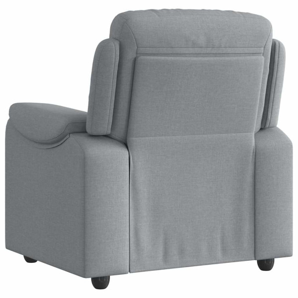 Sillón reclinable de tela gris claro M 5