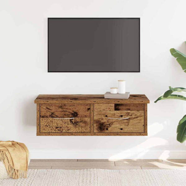 Armario pared madera ingeniería madera envejecida 60x26x18.5 cm M 3