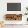 Armario pared madera ingeniería madera envejecida 60x26x18.5 cm 3